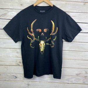 Bone Collector Men's Black Short Sleeve T-Shirt Size LARGE Crew Neck Shirt